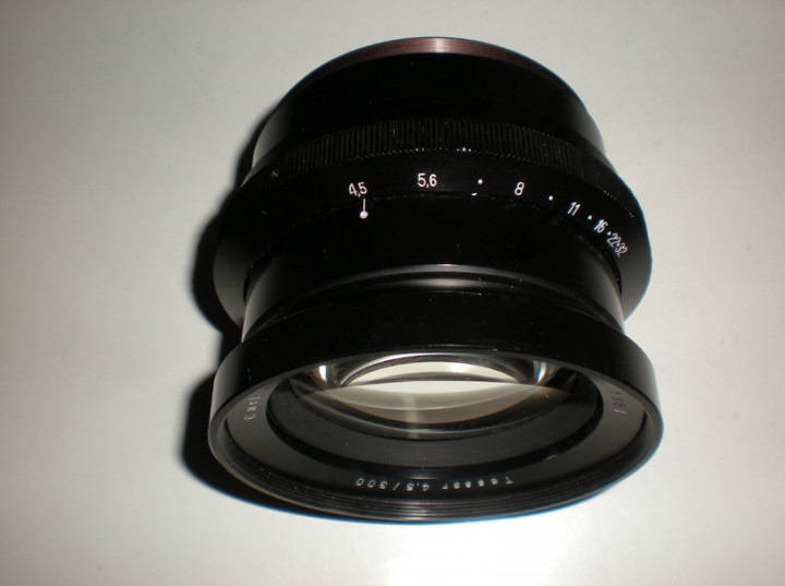 Objectif Zeiss Tessar 4.5/25 Cm, Monture Laiton, état D'occasion